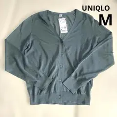 【新品】UNIQLO ライトVネックカーディガン オリーブ M 冷房対策