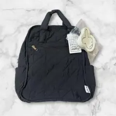 新品✨ミッフィー70周年 キルティングリュック バックパック ブラック×オレンジ