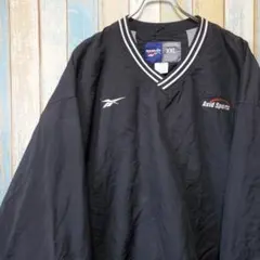 A180☆リーボック☆プルオーバーナイロンジャケット☆ワンポイント刺繍ロゴ