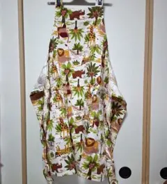 動物柄エプロン ポケット付き 大人用