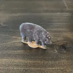 ドイツ　アンティーク　錫　スズ　カバ　動物　フィギュア