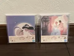 1番くじ ディズニープリンセス F賞 ミニキャンバスボード 2点セット