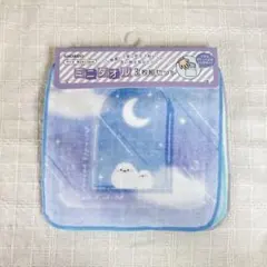 シマエナガ柄 綿100% ミニタオルハンカチ タオルチーフ 3枚セット 匿名新品