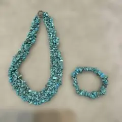 【希少品】ターコイズ ネックレスとブレスレットセット