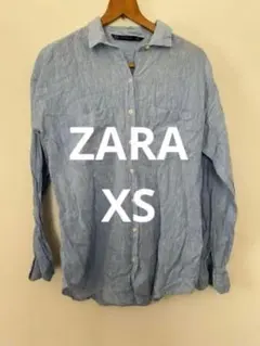 ZARA TRAFALUC ザラ シャツ ブルー サイズXS ゆるめ レディース