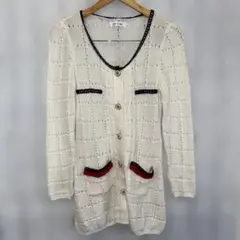 Rew de Rew アイボリー コットンカーディガン　サイズ38 Ｌ