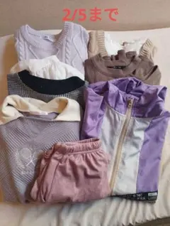 150〜160サイズ7点セット　長袖トップス6点＋ショートパンツ