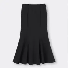 ジーユー　黒 フレアスカート ロングマーメイドスカート　S 　黒