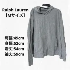 RLL 【Mサイズ】グレー フルジッパー　パーカー　フード　ユニセックス