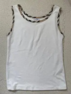 【新品未使用】Burberry タンクトップ　S 2026年最新】BURBERRY カラー：ホワイト系 レディース タンクトップの