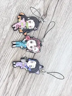 鬼滅の刃 ラバーキーホルダー 3個セット