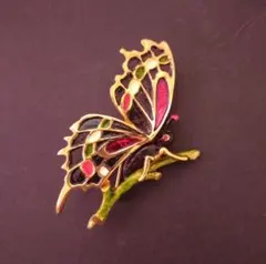 ヴィンテージ ブローチ　蝶