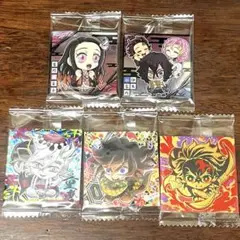 鬼滅の刃 デフォルメシール ウエハース 其ノ十三 5枚まとめ売り