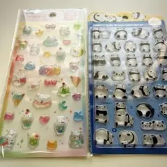 新作 カプセルシール キラキラアニマルとNekoni公式 パンダシール