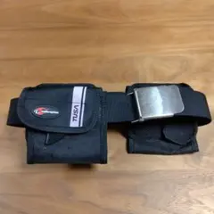 TUSA ウエイトベルト 黒 セパレートポケット付き 最大2kg✕4個