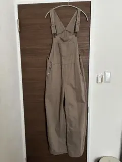 ベージュ コットンサロペット