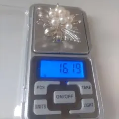 本真珠パールブローチSILVER