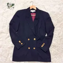DIOR ディオール　紺ブレ　ダブルプレスト　金ボタン　ロゴボタン　サイズ4