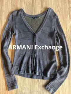 Armani Exchange メッシュ長袖カーディガン S/P グレーのサムネイル