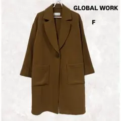 GLOBAL WORK チェスターコート F ブラウン　ロング アウター 秋冬