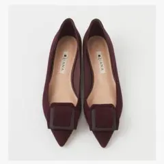 DIANA フラットパンプス スエード クランベリー