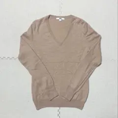UNIQLO カシミヤ 100% ニット Vネック ベージュ レディース M
