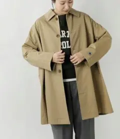 ORCIVAL コットン ギャバジン オーバーサイズ バルカラー コート