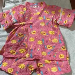 女の子 甚平 size90 ピンク 風鈴 金魚