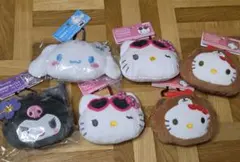ハローキティ クロミ　シナモロール　ポーチ 6個セット　ファスナー付きマスコット