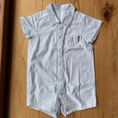 BRANSHES ストライプロンパース 95cm未満