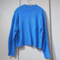 H&M 青 セーターニット