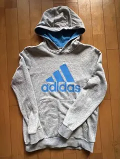 アディダス adidas パーカー プルオーバー 160 グレー