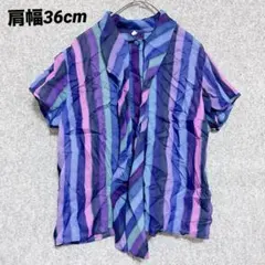 美品❗️【海外古着✨】ストライプ ボタンシャツ Ｓ相当