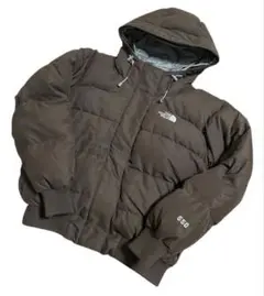 THE NORTH FAE フードダウンジャケット 茶ブラウン レディース S