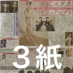 沢尻エリカ　福士蒼汰　11.7スポーツ新聞３紙セット