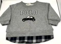 POLO トレーナー グレー 車柄 80