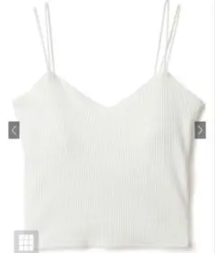 未使用タグ付きGRL パット付きバックレースアップテレコリブキャミソール