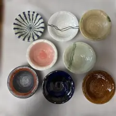 多色 陶器製 丸型皿