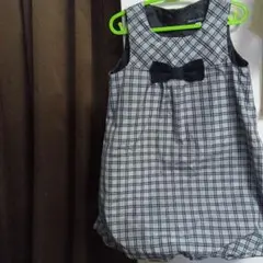 BeBe ノースリーブ チェック柄ドレス
