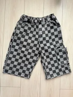 ブリーズ　BREEZE チェック柄ハーフデニムブラック　直営店購入　未使用に近い