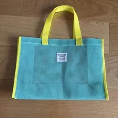 moujonjon プールバッグ メッシュ 水色 黄色のサムネイル