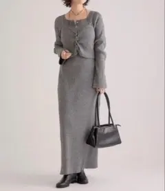 【mystic】ニットビスチェ付き ワンピース