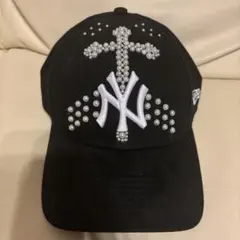 New Era 9forty NY カスタムキャップ クロス 剣 パール装飾