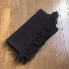 フリンジ付きニットロングショール ストール