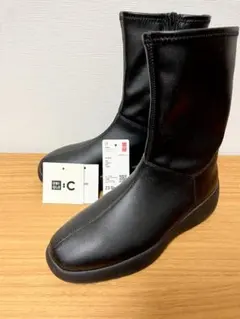 新品 ユニクロC ブラック　ショートブーツ 23cm