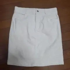 コーデュロイ膝丈スカート　台形