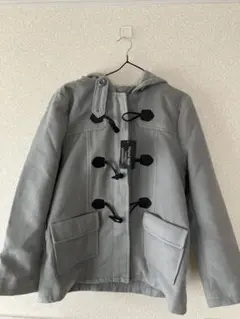 グレー フード付き ダッフルコート 新品タグ　おまけバック付き（多少の傷あり）