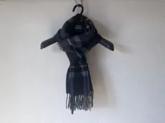 カシミヤチェックマフラー