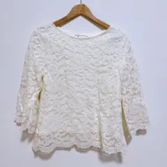 ロペ ピクニック（38）七分袖 ブラウス 裏地 総レース
