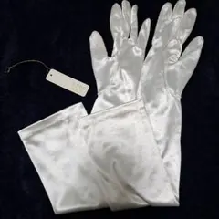 ALPHA BLANCAホワイトサテンロンググローブ